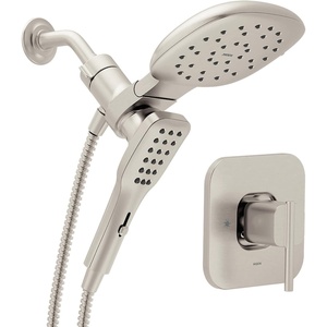 image:imageMoen Inara Spot Resist Brushed Nickel SingleHandle 6Spray Tub and Shower Faucet with Valve 7Inch Showerhead and Magnetix Handheld Showerhead 84042SRNSpot Resist Brushed Nickel
