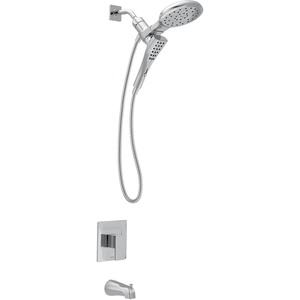 image:imageMoen Revyl Bronzed Gold Detachable Handshower and Rainfall Shower Head with Handle Tub Spout and Metal Hose 82771BZGChrome