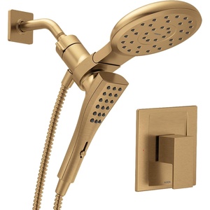 image:imageMoen Revyl Matte Black SingleHandle 6Spray Tub and Shower Faucet with Valve 7Inch Showerhead and Magnetix Handheld Showerhead 82772BLBronzed Gold
