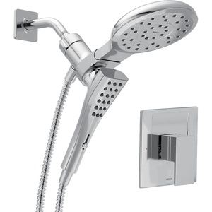 image:imageMoen Revyl Matte Black SingleHandle 6Spray Tub and Shower Faucet with Valve 7Inch Showerhead and Magnetix Handheld Showerhead 82772BLChrome