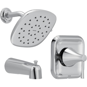 image:imageMoen Ronan Chrome Bathroom Shower Trim Kit with Showerhead Handle and Tub Spout 82122Chrome