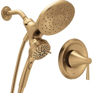 image:imageMoen Ronan Matte Black SingleHandle 6Spray Tub and Shower Faucet with Valve Magnetix Handheld Showerhead and 6Inch Rainshower 82025BLBronzed Gold
