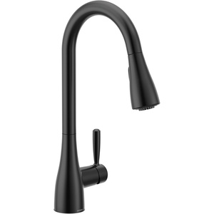 image:imageMoen Shoreway Single Handle PullDown Kitchen Faucet with Power Clean and Reflex Matte Black 87236BLBlack