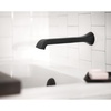 image:imageMoen Genta LX Single Handle Wall Mount Tub Filler Contemporary High Flow Tub Faucet with 10Inch Spout Reach Matte Black WT901BLBrushed Nickel
