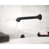 image:imageMoen Genta LX Single Handle Wall Mount Tub Filler Contemporary High Flow Tub Faucet with 10Inch Spout Reach Matte Black WT901BLChrome