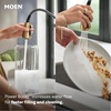 image:imageMoen Swyre Spring Pulldown Kitchen Faucet 87538BZG amp DeckMount Kitchen Soap amp Lotion Dispenser TopFill 18oz Refillable Bottle 3949BZG Bronzed Gold