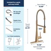 image:imageMoen Swyre Spring Pulldown Kitchen Faucet 87538BZG amp DeckMount Kitchen Soap amp Lotion Dispenser TopFill 18oz Refillable Bottle 3949BZG Bronzed Gold
