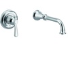 image:imageColinet Chrome Single Handle Wall Mount Tub Filler High Flow Tub Faucet with 10 Spout Reach WTS44501Chrome