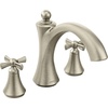 image:imageMoen T657BN Wynford TwoHandle Non Diverter Roman Tub Faucet Brushed Nickel