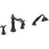 image:imageMoen TS21102BL Weymouth Roman Tub Faucet Trim with Cross Handles Valve Required Matte BlackMatte Black