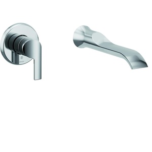 image:imageDoux Brushed Nickel Single Handle Wall Mount Tub Filler High Flow Tub Faucet with 10 Spout Reach WTS981BNChrome
