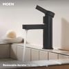 image:imageMoen 84774BL Beric 1Handle Bath Faucet wPushDown Drain Matte BlackMatte Black