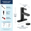 image:imageMoen 84774BL Beric 1Handle Bath Faucet wPushDown Drain Matte BlackMatte Black