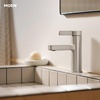 image:imageMoen 84774BL Beric 1Handle Bath Faucet wPushDown Drain Matte BlackSpot Resist Nickel