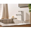 image:imageMoen 84774BL Beric 1Handle Bath Faucet wPushDown Drain Matte BlackSpot Resist Nickel