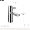image:imageMoen 84774BL Beric 1Handle Bath Faucet wPushDown Drain Matte BlackSpot Resist Nickel
