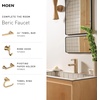 image:imageMoen 84774BL Beric 1Handle Bath Faucet wPushDown Drain Matte BlackSpot Resist Nickel