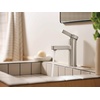 image:imageMoen 84774BL Beric 1Handle Bath Faucet wPushDown Drain Matte BlackSpot Resist Nickel