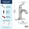 image:imageMoen 84980SRN Wellton 1Handle Bath Faucet wDrain Spot Resist Nickel1