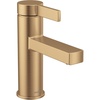 image:imageMoen 84774BL Beric 1Handle Bath Faucet wPushDown Drain Matte BlackBronzed Gold