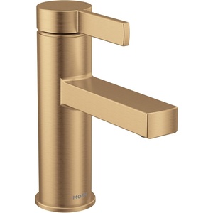 image:imageMoen 84774BL Beric 1Handle Bath Faucet wPushDown Drain Matte BlackBronzed Gold