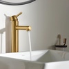 image:imageMoen 6192BG Align OneHandle Single Hole Modern Vessel Sink Bathroom Faucet Brushed GoldBrushed Gold