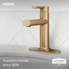 image:imageMoen 84794BL Meena 1Handle Bath Faucet Matte BlackBronzed Gold
