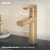image:imageMoen 84794BL Meena 1Handle Bath Faucet Matte BlackBronzed Gold
