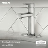 image:imageMoen 84794BL Meena 1Handle Bath Faucet Matte BlackChrome