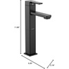 image:imageMoen 90 Degree Matte Black OneHandle Single Hole Vessel Sink Modern Bathroom Faucet S6712BL