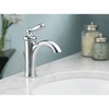 image:imageMoen Brantford Brushed Nickel OneHandle Traditional LowArc Bathroom Faucet with Optional Deckplate and Available Vessel Sink Extension Kit 6600BNBrushed Nickel