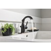 image:imageMoen Sarona Spot Resist Brushed Nickel OneHandle Single Hole Rustic Farmhouse Bathroom Sink Faucet with Optional Deckplate 84144SRNMediterranean Bronze Pack of 2