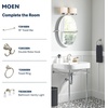 image:imageMoen Sarona Spot Resist Brushed Nickel OneHandle Single Hole Rustic Farmhouse Bathroom Sink Faucet with Optional Deckplate 84144SRNSpot Resist Brushed Nickel