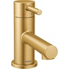 image:imageMoen Align Brushed Gold OneHandle Single Hole Low Profile Modern Bathroom Faucet with Drain Assembly 6191BGBrushed Gold