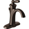 image:imageMoen Brantford Brushed Nickel OneHandle Traditional LowArc Bathroom Faucet with Optional Deckplate and Available Vessel Sink Extension Kit 6600BNOil Rubbed Bronze