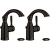 image:imageMoen Sarona Spot Resist Brushed Nickel OneHandle Single Hole Rustic Farmhouse Bathroom Sink Faucet with Optional Deckplate 84144SRNMediterranean Bronze Pack of 2
