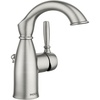image:imageMoen Sarona Spot Resist Brushed Nickel OneHandle Single Hole Rustic Farmhouse Bathroom Sink Faucet with Optional Deckplate 84144SRNSpot Resist Brushed Nickel