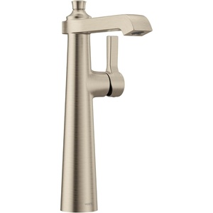 image:imageMoen S6982NL Flara OneHandle Single Hole Vessel Sink Bathroom Faucet Polished NickelBrushed Nickel