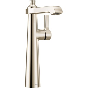 image:imageMoen S6982NL Flara OneHandle Single Hole Vessel Sink Bathroom Faucet Polished NickelPolished Nickel
