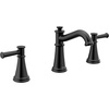 image:imageMoen Belfield Matte Black TwoHandle Widespread Bathroom Faucet Trim Kit Valve Required T6405BL