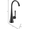 image:imageMoen Matte Black Kurv OneHandle High Arc Single Mount Cold Water Beverage Faucet with Optional Filtration System S5560BLMatte Black