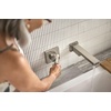 image:imageMoen 90 Degree Brushed Nickel Single Handle Wall Mount Tub Filler High Flow Tub Faucet with 10 Spout Reach WTS911BN