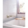 image:imageMoen 90 Degree Brushed Nickel Single Handle Wall Mount Tub Filler High Flow Tub Faucet with 10 Spout Reach WTS911BN
