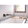 image:imageMoen 90 Degree Matte Black Single Handle Wall Mount Tub Filler High Flow Tub Faucet with 10 Spout Reach WTS911BL