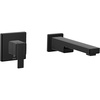 image:imageMoen 90 Degree Matte Black Single Handle Wall Mount Tub Filler High Flow Tub Faucet with 10 Spout Reach WTS911BL