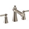 image:imageMoen TS926BN Flara 2Handle Deck Mount Lever Handle Roman Tub Faucet Trim Kit Valve Required Brushed Nickel